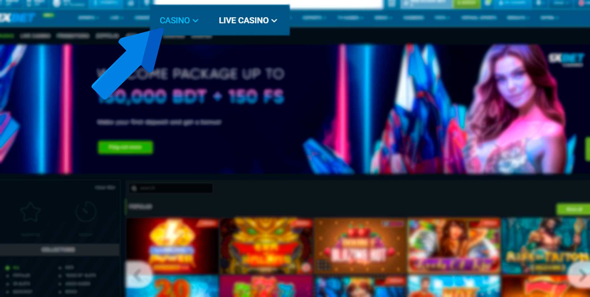Go to a casino or a live casino to play at
