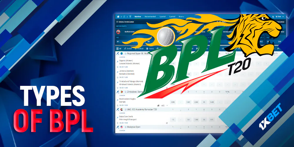 Types of bets on BPL