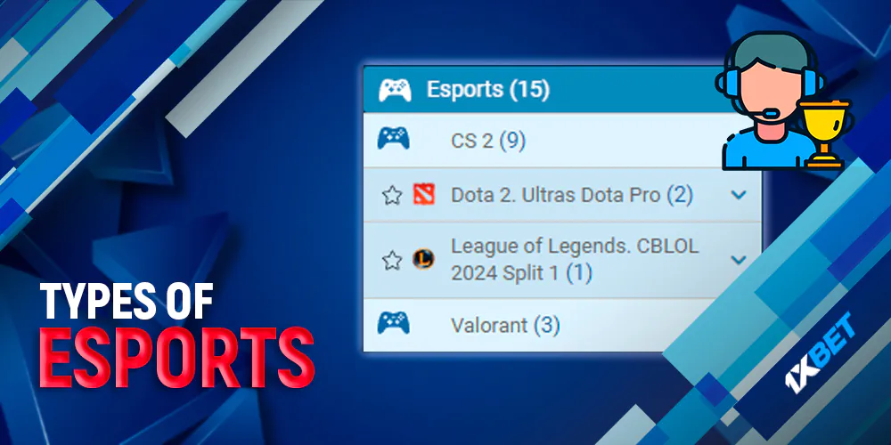 Types of cyber sports you can bet on